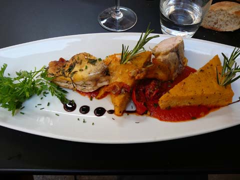 Suprême de pintade, polenta Suprême de pintade, polenta