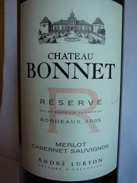 Château Bonnet Réserve  2005