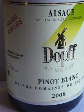 Pinot Blanc de Riquewihr, Dopf au Moulin, 2008