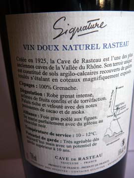Signature Vin Doux Naturel Rasteau 2006