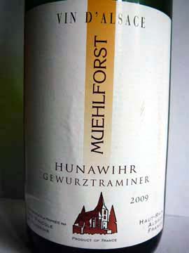 Gewurztraminer Muehlfrost Hunawihr 2009