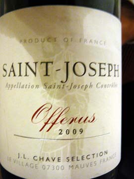 Saint-Joseph Offerus 2009, Jean-Louis Chave