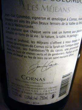 Cornas Les Méjeans 2009 