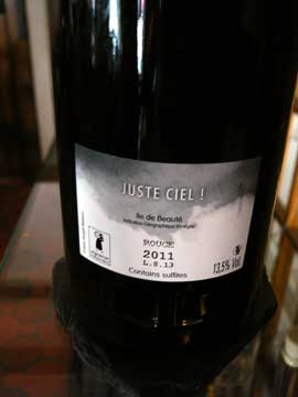 Juste Ciel! 2011, Domaine de Vaccelli