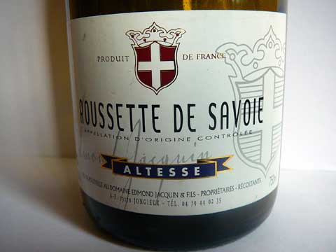 Roussette de Savoie 2014 Edmond Jacquin