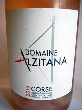 Domaine Alzitana rosé 2015