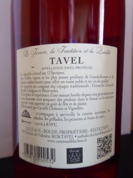 Tavel Rosé Domaine le Vieux Moulin 2016