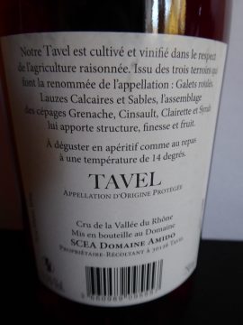 Tavel Les Framboisiers 2017, Domaine Amido