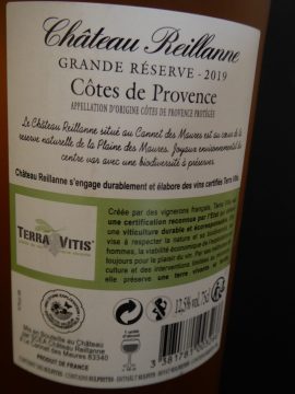 Château Reillanne Grande Réserve 2019, Vins Chevron Villette